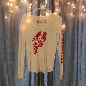 PINK Ohio State Buckeye long sleeve shirt